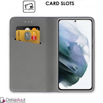 Telone smart magnet atverčiamas dėklas - raudonas (Samsung S21)